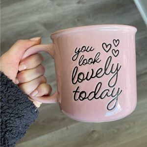 Pink Ceramic Mug with Inspirational Quote